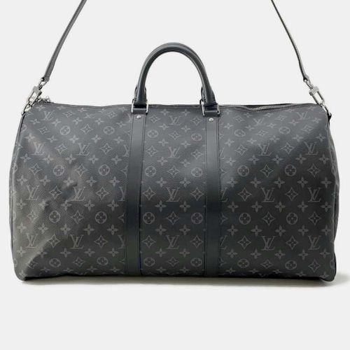 Noir Monogram Eclipse Keepall Bandouliere Size 55 - Louis Vuitton - Modalova