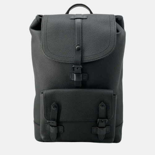 Noir Taurillon Leather Christopher Slim Backpack - Louis Vuitton - Modalova