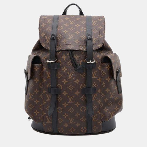 Noir Monogram Macassar Canvas Christopher bag Size Mm - Louis Vuitton - Modalova