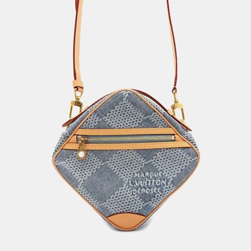 Damier Denim 3D Cotton Chess Messenger Bag - Louis Vuitton - Modalova