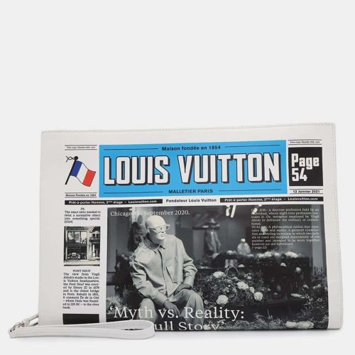 Leather Newspaper Clutch - Louis Vuitton - Modalova