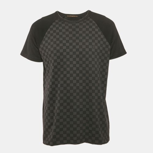 Damier Print Jersey Raglan Sleeve T-Shirt L - Louis Vuitton - Modalova