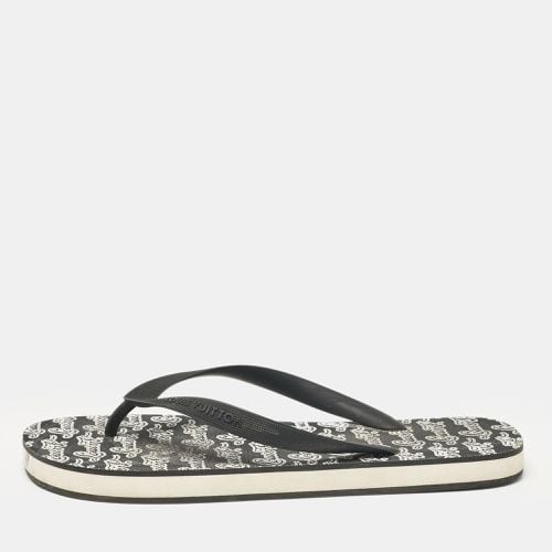 White Logo Print Rubber Molitor Thong Sandals Size 43 - Louis Vuitton - Modalova