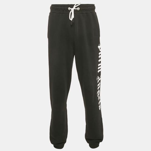 Logo Print Cotton Knit Sweatpants M - Palm Angels - Modalova
