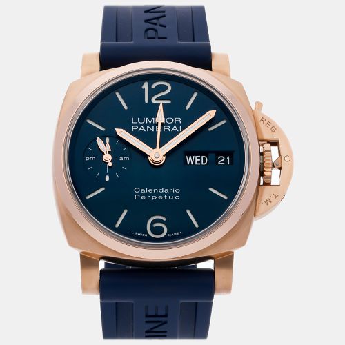 K Rose Gold Luminor PAM00742 Automatic Men's Wristwatch 44 mm - Panerai - Modalova