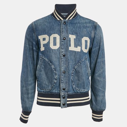 Denim Logo Applique Detail Bomber Jacket XS - Polo Ralph Lauren - Modalova