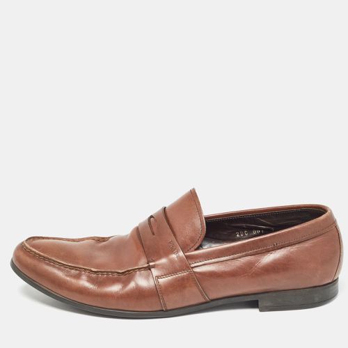 Leather Penny Slip On Loafers Size 43 - Prada - Modalova