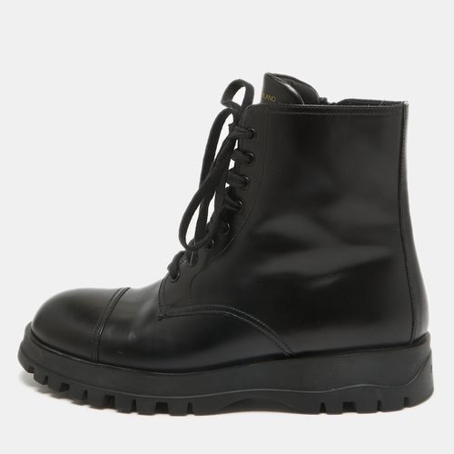 Leather Lace Up Combat Boots Size 41 - Prada - Modalova