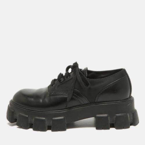 Leather And Nylon Lace up Monolith Sneakers Size 42.5 - Prada - Modalova