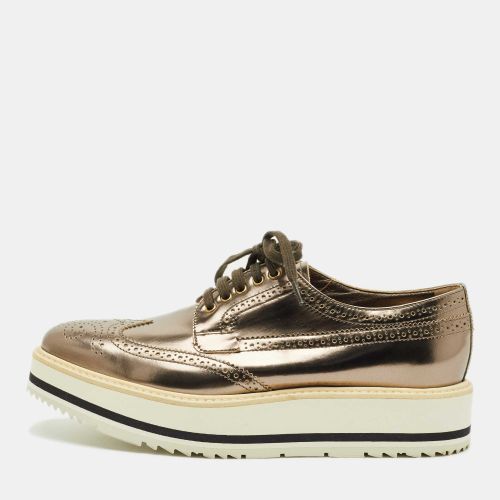 Brogue Leather Derby Lace Up Sneakers Size 39.5 - Prada - Modalova