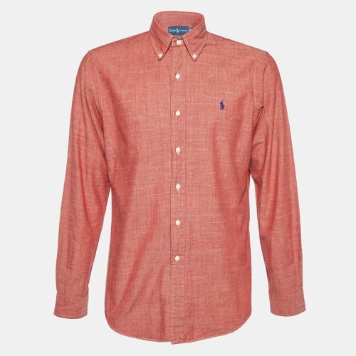 Coral Cotton Custom Fit Button Down Shirt M - Ralph Lauren - Modalova