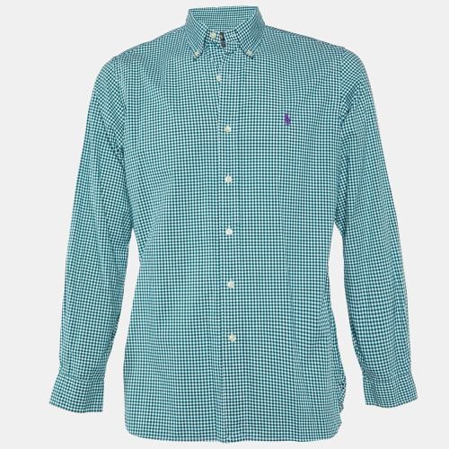 Gingham Cotton Button-Down Shirt M - Ralph Lauren - Modalova