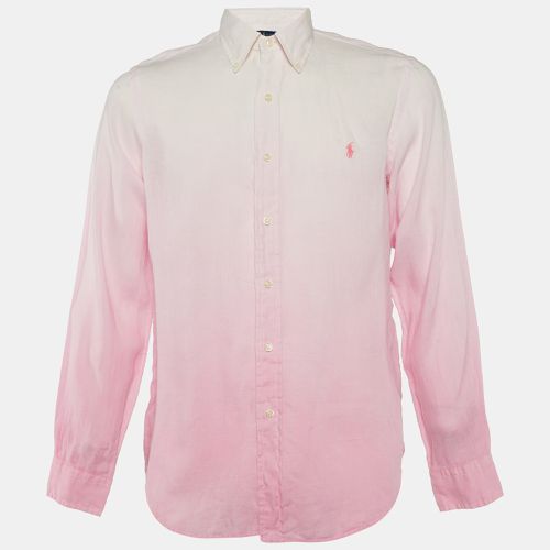 Ombre Linen Button Down Shirt M - Ralph Lauren - Modalova