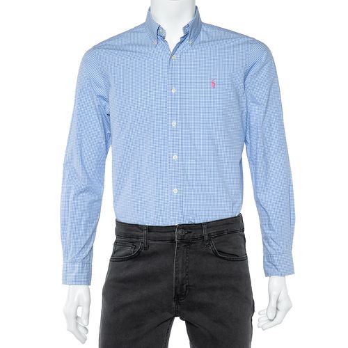 Light Check Cotton Button Down Shirt S - Ralph Lauren - Modalova