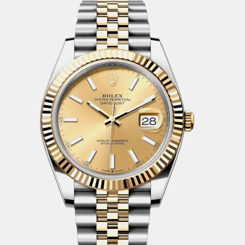 K Yellow & Stainless Steel automatic Datejust 126333 41 mm - Rolex - Modalova