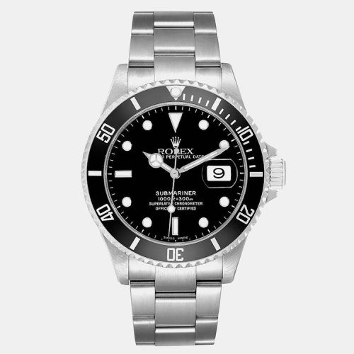 Submariner Date Dial Steel Mens Watch 16610 - Rolex - Modalova