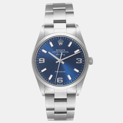 Air King Dial Smooth Bezel Steel Men's Watch 34 mm - Rolex - Modalova