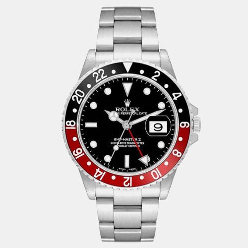 GMT Master II Red Coke Bezel Steel Mens Watch 16710 - Rolex - Modalova