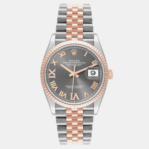 Datejust Steel Rose Gold Diamond Men's Watch 36.0 mm - Rolex - Modalova