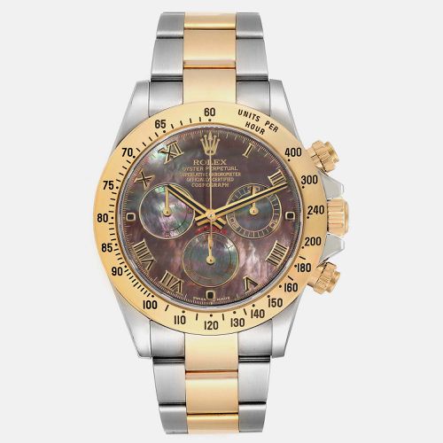 Daytona Yellow Gold Steel Mother of Pearl Men's Watch 40.0 mm - Rolex - Modalova