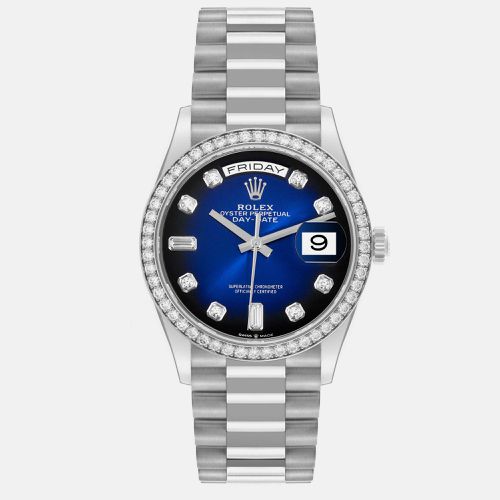 President Day Date White Gold Diamond Men's Watch 36.0 mm - Rolex - Modalova