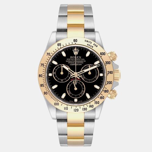 Daytona Steel Yellow Gold Dial Mens Watch 116523 - Rolex - Modalova