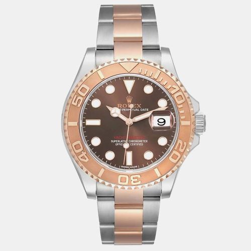 Yachtmaster 40 Rose Gold Steel Dial Mens Watch 116621 - Rolex - Modalova