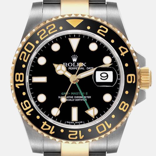 GMT Master II Steel Yellow Gold Dial Mens Watch 116713 - Rolex - Modalova