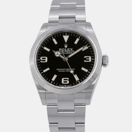 Dial Stainless Steel ExplorerI Wristwatch 40mm - Rolex - Modalova