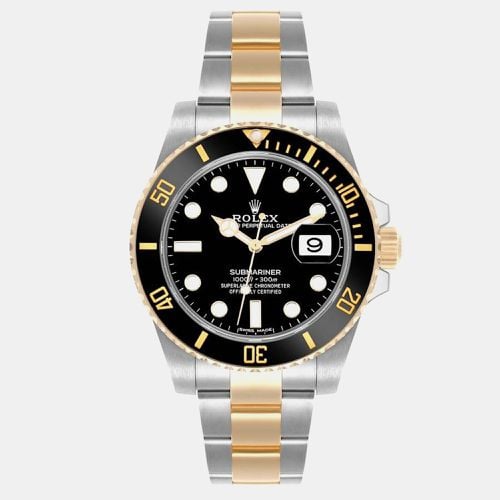 Submariner Steel Yellow Gold Dial Mens Watch 116613 - Rolex - Modalova