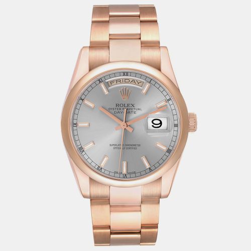 President Day Date Rose Gold Dial Men's Watch 118205 36 mm - Rolex - Modalova