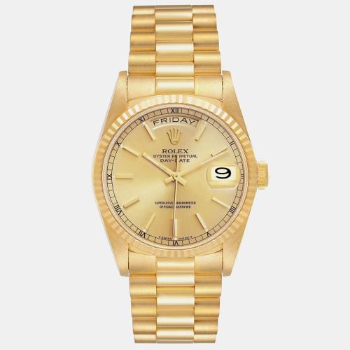 President Day-Date Yellow Champagne Dial Mens Watch 18238 - Rolex - Modalova