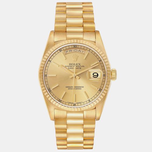 President Day-Date Yellow Champagne Dial Mens Watch 18238 - Rolex - Modalova