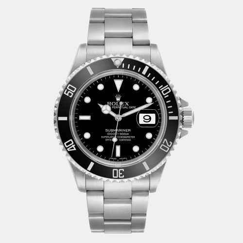 Submariner Date Dial Steel Mens Watch 16610 - Rolex - Modalova