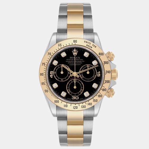 Daytona Steel Yellow Gold Diamond Dial Men's Watch 40.0 mm - Rolex - Modalova