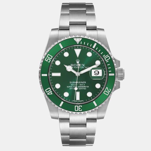 Submariner Hulk Dial Steel Mens Watch 116610LV - Rolex - Modalova