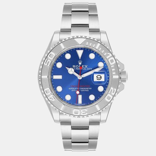 Yachtmaster Steel Platinum Bezel Dial Men's Watch 116622 40 mm - Rolex - Modalova