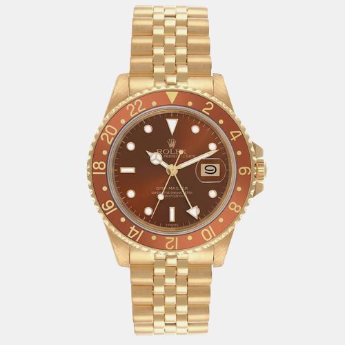 GMT Master Root Beer Yellow Gold Men's Vintage Watch 40.0 mm - Rolex - Modalova