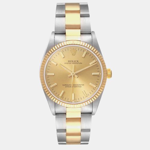 Oyster Perpetual Steel Yellow Men's Watch 34.0 mm - Rolex - Modalova