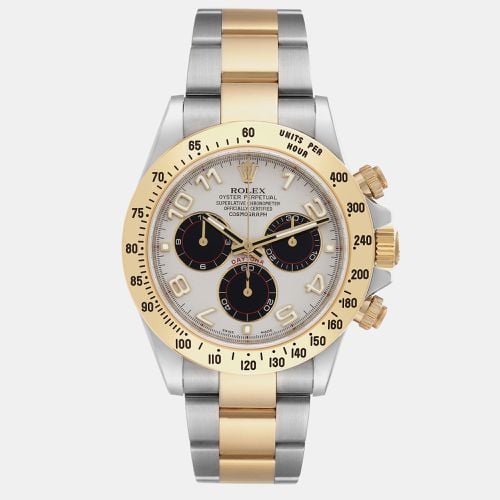 Daytona Panda Dial Steel Yellow Gold Mens Watch 116523 - Rolex - Modalova