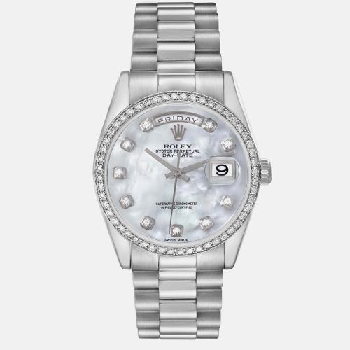 President Day-Date Platinum Diamond Men's Watch 36 mm - Rolex - Modalova