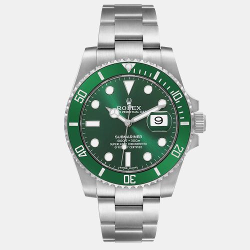 Submariner Hulk Dial Steel Mens Watch 116610LV - Rolex - Modalova