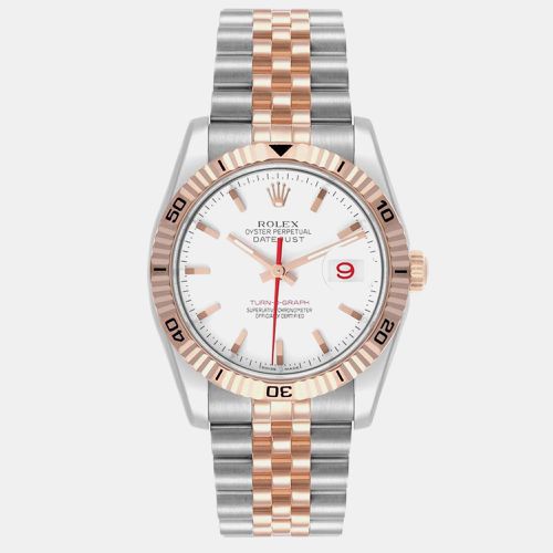 Datejust Turnograph Steel Rose Gold Mens Watch 116261 - Rolex - Modalova