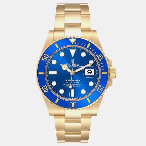 Submariner Yellow Gold Dial Bezel Mens Watch 126618 Box Card - Rolex - Modalova