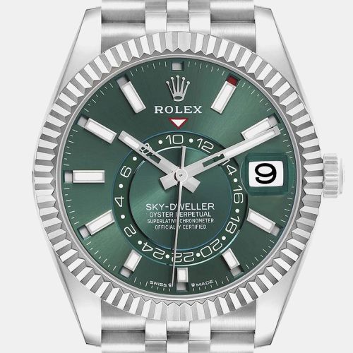 Sky-Dweller Steel White Gold Mint Dial Mens Watch 336934 Unworn - Rolex - Modalova