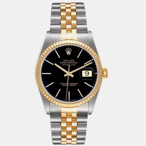 Datejust Steel Yellow Gold Dial Men's Watch 36.0 mm - Rolex - Modalova