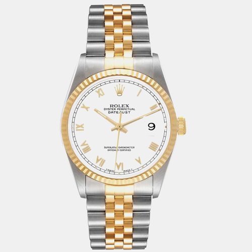 Datejust Steel Yellow Gold Diamond Dial Men's Watch 36.0 mm - Rolex - Modalova