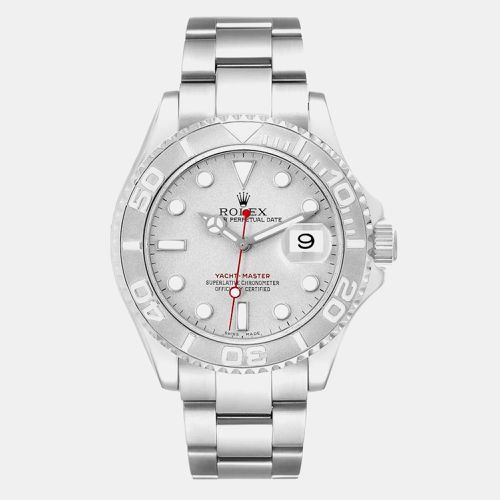 Yachtmaster Platinum Dial Bezel Steel Men's Watch 40.0 mm - Rolex - Modalova