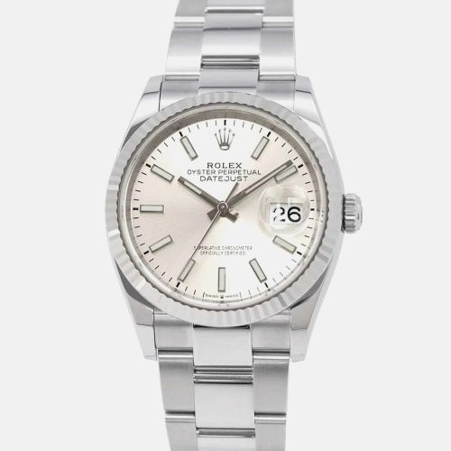 K White Gold Stainless Steel Datejust Automatic Men's Wristwatch 36 mm - Rolex - Modalova