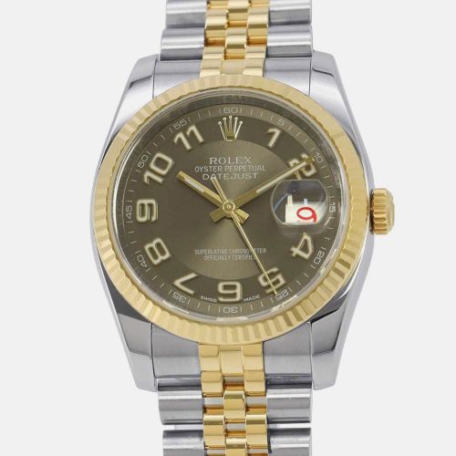 K Yellow Gold Stainless Steel Datejust Automatic Men's Wristwatch 36 mm - Rolex - Modalova